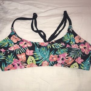 floral target bikini top